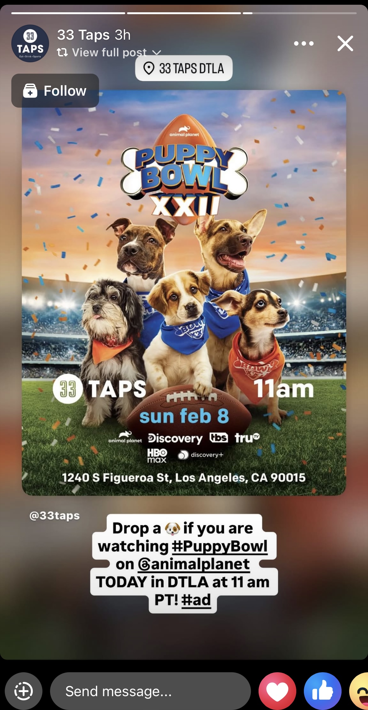 33 Taps - Facebook Story